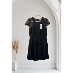 NWT BCBGeneration Black Lace/Chiffon Dress Size 8
